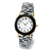 LINEL Zebra Stretch Band Watch Easy Read White Dial