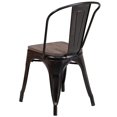 thumbnail image 5 of Bowery Hill Contemporary Metal Stack Chair In Black-Antique Gold, 5 of 8