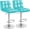Blue, variant on Bar Stools Modern Pu Leather Swivel Adjustable Hydraulic Bar Stool Square Counter Height Stool Set of 2 (Black)