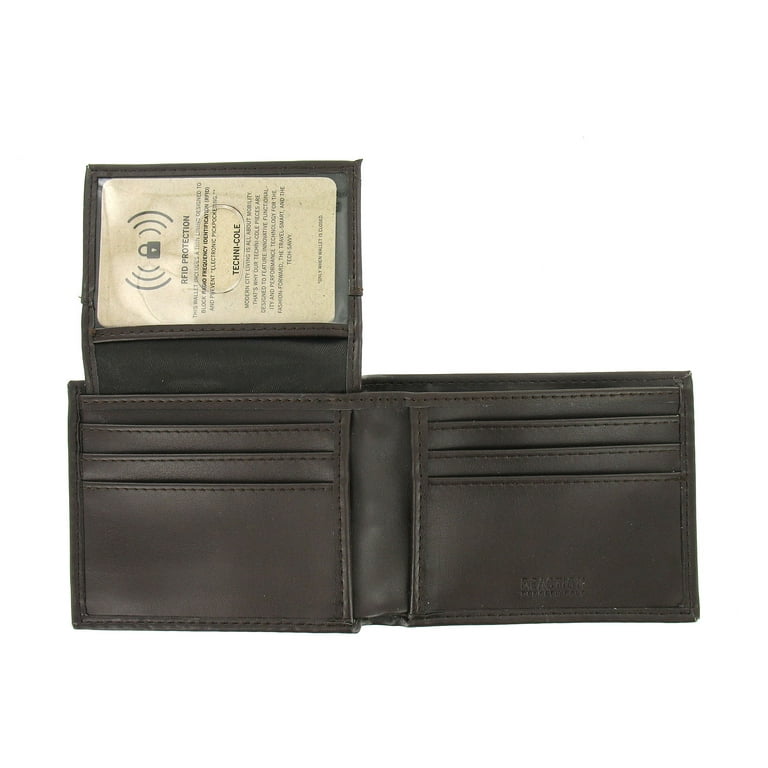 Kenneth Cole Reaction Wallet, RFID Protected Bi-Fold, Dark Brown