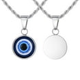 thumbnail image 2 of VNOX Evil Eye Necklaces Blue Turkish Glass Leather Rope Alloy Beads Chain Evil Eye Necklace Nazar Amulet Lucky Protection Chockers Third Eye Chocker for Women Men, 2 of 7