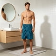thumbnail image 6 of Gumesh Men's Bath Wrap Towel Large Adjustable Body Wrap Towel with Pocket After Shower Wrap for Men Gift Spa College Bath Dorm Room Gym(Green), 6 of 6