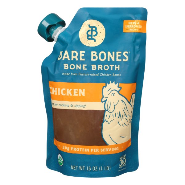 Bare Bones Chicken Bone Broth Case Of 6 16 Fz
