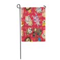 thumbnail image 1 of NUDECOR Colorful Pattern Cartoon Red Monster Kid Garden Flag Decorative Flag House Banner 28x40 inch, 1 of 1