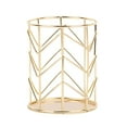 thumbnail image 3 of CoreLiving Gold Wire Metal Mesh Pencil Cup Pen Holder Desk Organizer Magnetic Multipurpose Brush Holder for Office Home Vanity Accessories, 1 Count, 3 of 5