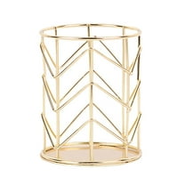 Metal Mesh Pen Holder (Makeup Brush Cup, Desktop Organizer), Golden Mesh Organizer Holds Makeup Brushes Upright To Prevent Bending, Round Pen Pencil Holder Office Supplies(#A), By Meiiso