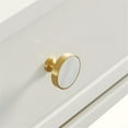 thumbnail image 4 of Maklaine Modern 2-Drawer Transitional Wood Desk in Off White, 4 of 7