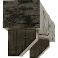 thumbnail image 4 of Ekena Millwork 8"H x 8"D x 60"W Hand Hewn Faux Wood Fireplace Mantel Kit with Ashford Corbels, Burnished Honey Dew, 4 of 12