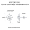 thumbnail image 4 of Rosec Jewels Lab Created Diamond Snowflake Earrings with Screw Back (Ef-Vs Grade) - Minimalist Earrings Ready to Gift for Christmas, 14K White Gold, 4 of 6