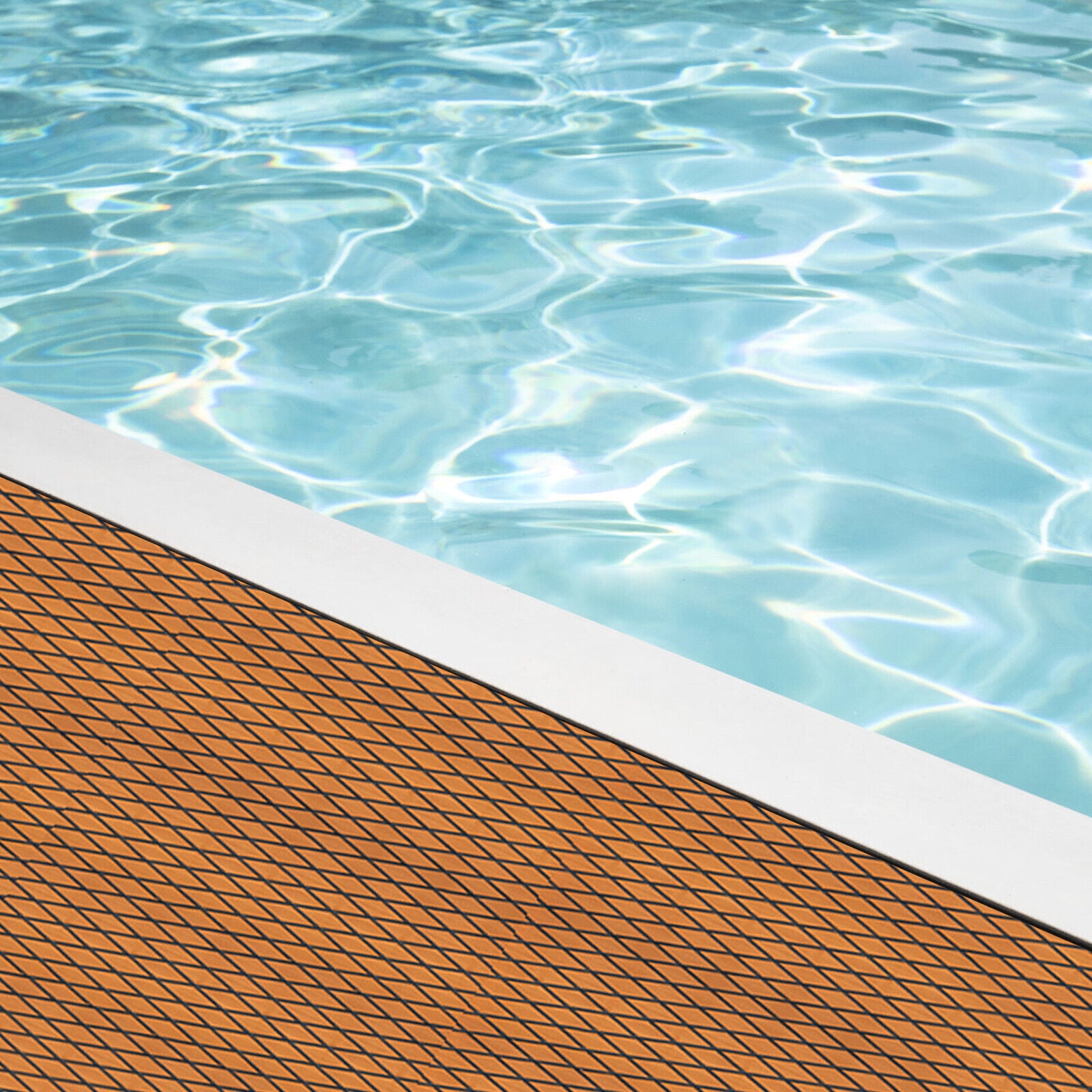 EVA Foam Boat Flooring Decking Sheet Pad Diamond Pattern 6Mm Anti-Skid Faux Teak