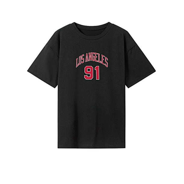 Camiseta de verano para mujer, ropa de calle, camisetas de verano para caminar, regalo del Día de San Valentín XL