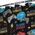 thumbnail image 3 of Colorful Controllers Games Badges Black Pattern Shower Curtain 36"x72" ,Bathroom Decorative Shower Curtains Set with 12 Hooks,Modern Waterproof Washable Shower Curtain, 3 of 6