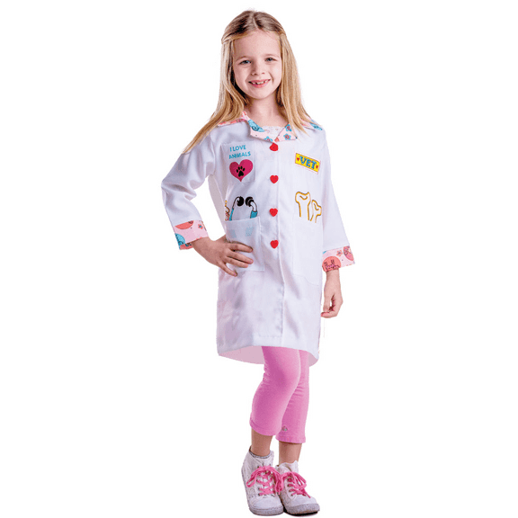 Dress Up America Veterinarian Girl's Halloween Fancy-Dress Costume for Child, Large
