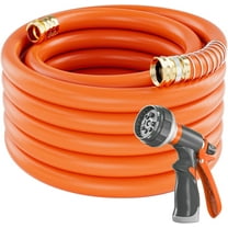 SPECILITE 3/4 in 75ft Garden Hose, Flexible and Lightweight Water Hose with Nozzle and Brass Male to Female Fittings, 600 PSI Heavy Duty, No Kinking Hybrid Rubber Hose