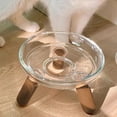 thumbnail image 4 of YOHAVEN Elevated Cat Bowl Raised Pet Feeder Transparent Whisker Relief Food Dish Ergonomic Cat Water Bowl Non Slip Base for Indoor Cats Dogs, 4 of 6