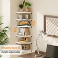 thumbnail image 4 of Fairy Corner Floating Shelves Set of 6, White Wall Mounted Corner Shelf for Bedroom, Bathroom, Living Room, Kitchen Storage and Decor, 4 of 7