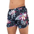 thumbnail image 1 of Crosshatch - Bermudas Mauritius Floral para Hombre (Negro), 1 of 2
