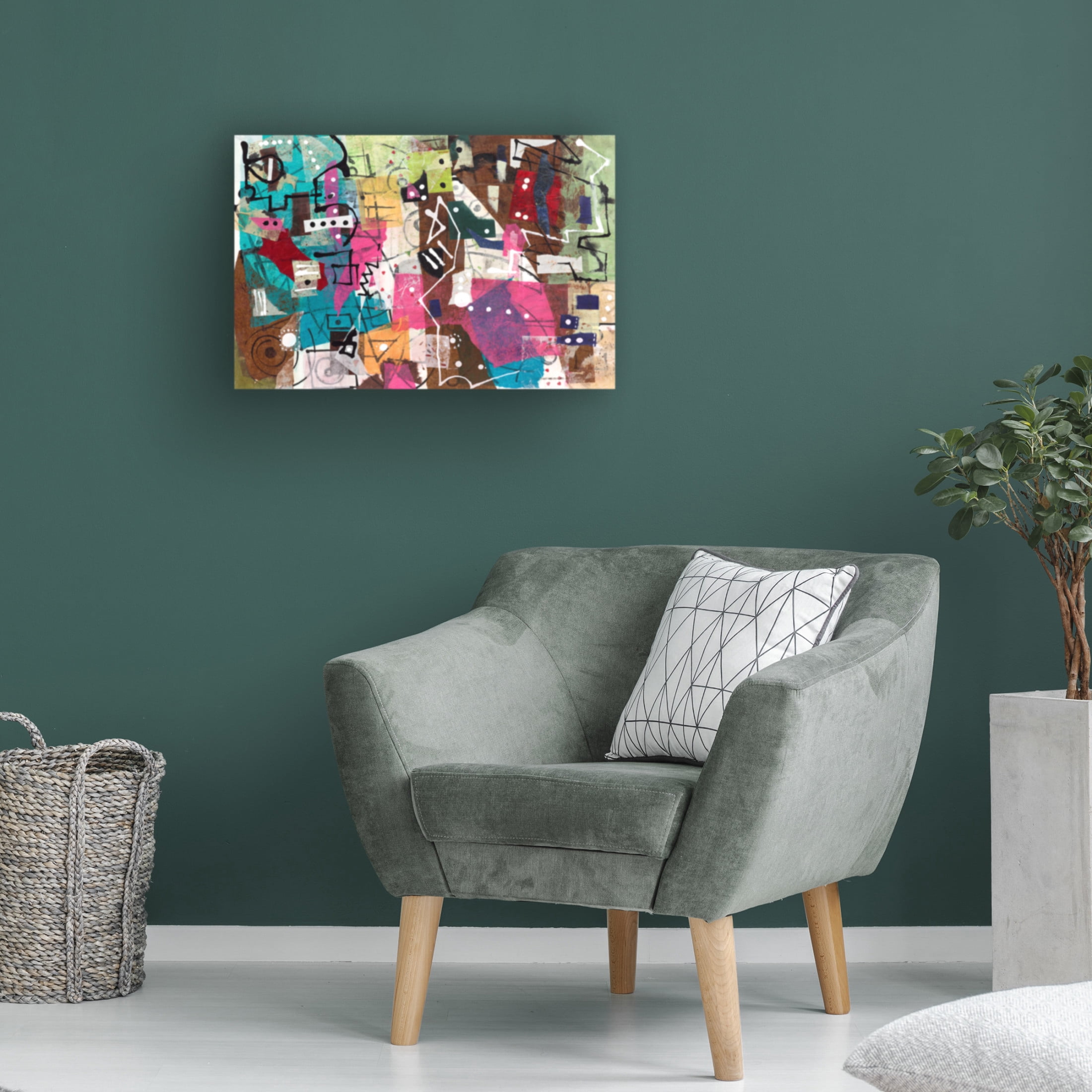 Canvas Wall Art - Ellen Kossoff 'Cement City 1' Wall Art for Living Room, Bedroom, or Office Décor by Trademark Fine Art - 47 x 30 Inches