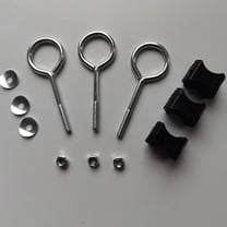 RUNROTOO Long Screws for Trampoline 10Pcs Galvanized Steel Wire Secure Trampoline Safety Fixing