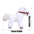 thumbnail image 2 of White Horse Toy Adorable Stuffed Animal Doll For Children Birthday Party Zoo Themed Soft Cuddly, 2 of 5