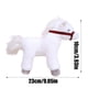thumbnail image 3 of Adorable peluche de caballo blanco suave para niños, con temática de zoológico, para cumpleaños, peluche bonito, 3 of 6