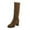 Coffee, variant on Boots for Women,Autumn Winter Round Toe Knee High Boots Classic Mid Calf Height Fashionable Solid Color Casual Footwear Comfortable Durable,Knee High Boots Women,Coffee7