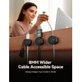 thumbnail image 4 of 8-Pack Silicone Cord Organizer Magnetic Cable Clips, Adhesive Cable Management Under Desk Wire Hider, FLYLEAD Desktop Cable Organizer for Phone, Office Workspaces Desk Organization Home Accessories, 4 of 7