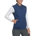 thumbnail image 2 of Little Donkey Andy Lightweight Fleece Lined Golf Hiking Vest for Women Waterproof Softshell Running Casual Sleeveless Jacket Navy Stars XS, 2 of 7