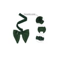 thumbnail image 3 of INSPIRAR CHIC Corbatas de moño de terciopelo unisex preatadas formales de color sólido, cuello verde profundo, 3 of 5