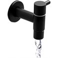 thumbnail image 1 of Black Stainless Steel Faucet, Mop Pool Faucet, Wall Mounted Cold Water Faucets, Retro Sink Faucet, Black Wall Mounted Faucet, for Balcony, Bathroom, K, 1 of 5