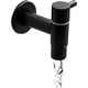 thumbnail image 1 of Black Stainless Steel Faucet, Mop Pool Faucet, Wall Mounted Cold Water Faucets, Retro Sink Faucet, Black Wall Mounted Faucet, for Balcony, Bathroom, K, 1 of 5