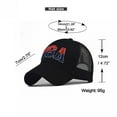 thumbnail image 2 of Danhjin American Flag Unisex Baseball Hat for Men and Women USA Flag Mesh Snapback Flat Visor Cap Adjustable on, 2 of 5