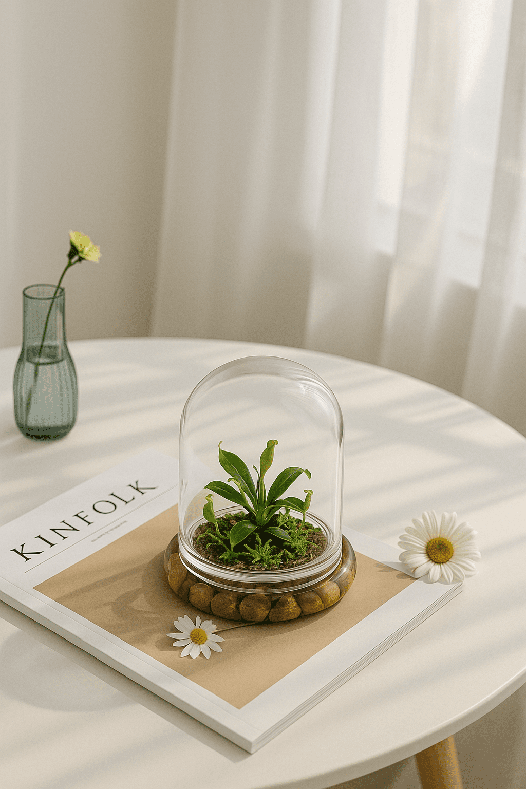 Live Pitcher Plant Terrarium, Nepenthes Tobaica with Moss, Must-have Home Décor