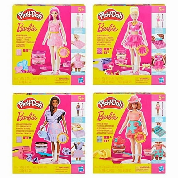 Hasbro HSBG1354 Play-Doh Designer Dolls Assortment Barbie - 6 Piece