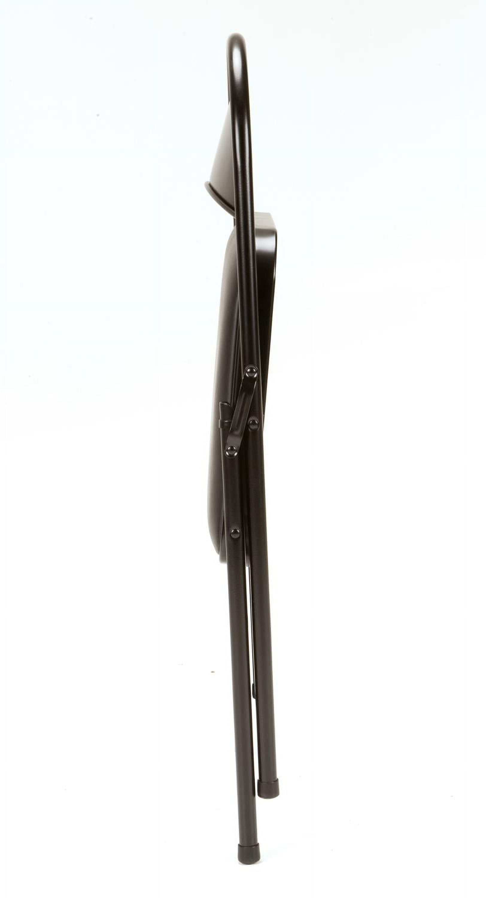 Mainstays Vinyl Folding Chair (4 Pack), Black - image 4 of 12
