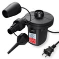 thumbnail image 1 of Maxever Quick-Fill Electric Air Pump With 3 Nozzles Ac 110V-120V Portable Inflator Deflator For Inflatables Pool Float Toys Air Mattress Bed Couch Swim Ring Tube Raft Black, 1 of 5