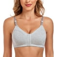 thumbnail image 5 of Curyon Women's Comfort Cotton Wireless Lift Non Padded Front Closure Bras,36C, 5 of 6