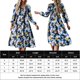 thumbnail image 2 of Vestido Vestido midi de corte A para mujer, vestido elegante con estampado escalonado, vestido elegante para ir al trabajo Ygjytge Azul T L para Mujer, 2 of 8