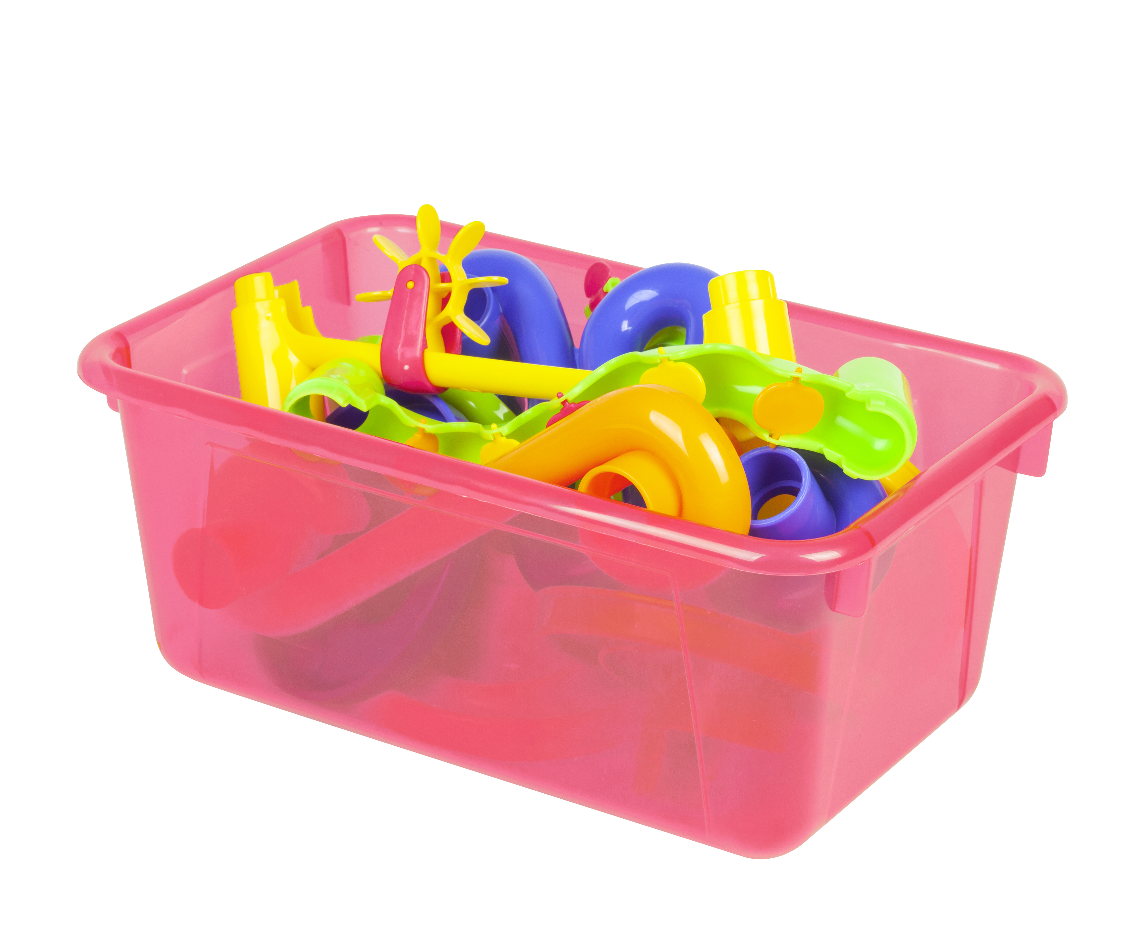 Pen+Gear Plastic Small Cubby Bin, Tint Pink, 5-Pack