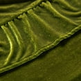 thumbnail image 5 of Velvet Table Cloth with Decorative Ruffle Edge Luxurious Soft Washable Rectangular Tablecloth Thick Wrinkle-Resistant Oblong Table Cover for Kitchen Dining Party Wedding 140*200cm Olive Gree, 5 of 5
