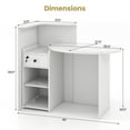 thumbnail image 4 of Giantex Reception Desk, Computer Workstation w/Lockable Drawer & Open Shelves, Checkout Counter, White, 4 of 8
