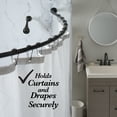 thumbnail image 3 of Bath Bliss Curved Shower Rod in Matte Black, 3 of 8