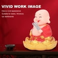 thumbnail image 4 of Jouet Bouddha Solaire Rieur, Statue de Bouddha Solaire Chanceuse Jouet Automatique Réaliste pour Fenêtre Rouge, Doré, 4 of 7