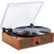 DIGITNOW Vintage 3-Speed Bluetooth Vinyl Record Player with Built-in Speakers