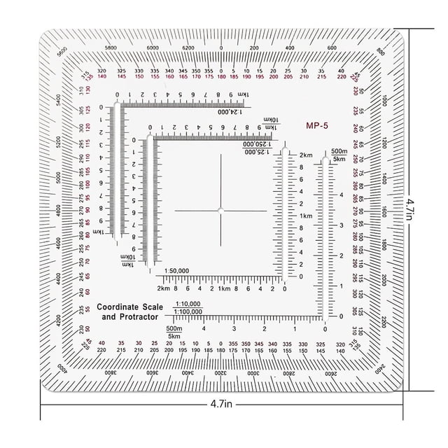 Flexible Map Scale And Protractor for Construction Engineering Surveying