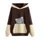 thumbnail image 1 of Sudadera Para Mujer Cuello Redondo Sudaderas Con Capucha de Gran Tamaño Sudadera Otoño Invierno Suéter Fondo Lindo Estampado de Mascotas Tamaño Grande Suéter Suelto Colorblock Odeerbi ODB138275, 1 of 5