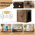 thumbnail image 4 of Large  Litter Enclosure with Charger, Automatic Enclosure for -Cleaning Litter Boxes 3/4, Farmhouse Litter Box Cabinet  House with  Removable , Rustic Brown, 4 of 8