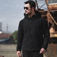 thumbnail image 3 of Chaqueta polar para hombre, chaqueta militar para exteriores, cortavientos con capucha, 3 of 6