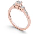 thumbnail image 2 of 1/3 Carat T.W. Diamond 10kt Rose Gold Trilogy Imperial-Set Engagement Ring, 2 of 5