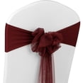 thumbnail image 4 of 10pcs Wedding Flower Chair Sashes Elastic Spandex Organza Chair Sash, 4 of 8